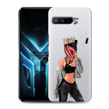 Силиконовый противоударный чехол на ASUS ROG Phone 3 с принтом Женские принты