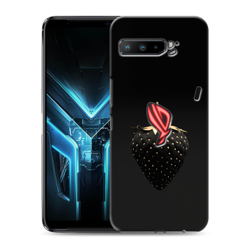 Силиконовый противоударный чехол на ASUS ROG Phone 3 с принтом Черная клубника Силиконовый противоударный чехол на ASUS ROG Phone 3 с принтом Черная клубника