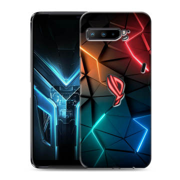 Силиконовый противоударный чехол на ASUS ROG Phone 3 с принтом Абстракция неон Силиконовый противоударный чехол на ASUS ROG Phone 3 с принтом Абстракция неон