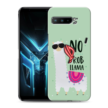Силиконовый противоударный чехол на ASUS ROG Phone 3 с принтом Лама Силиконовый противоударный чехол на ASUS ROG Phone 3 с принтом Лама