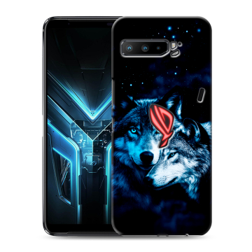 Силиконовый противоударный чехол на ASUS ROG Phone 3 с принтом Волки Силиконовый противоударный чехол на ASUS ROG Phone 3 с принтом Волки