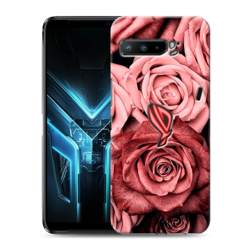 Силиконовый противоударный чехол на ASUS ROG Phone 3 с принтом Цветы розы Силиконовый противоударный чехол на ASUS ROG Phone 3 с принтом Цветы розы