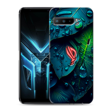 Силиконовый противоударный чехол на ASUS ROG Phone 3 с принтом Листья