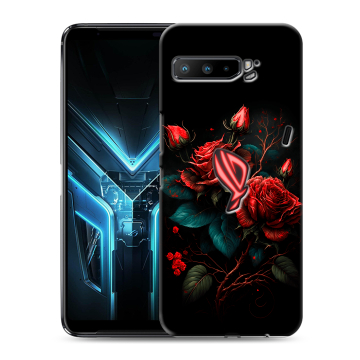 Силиконовый противоударный чехол на ASUS ROG Phone 3 с принтом Розы красные