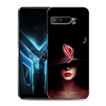 Силиконовый противоударный чехол на ASUS ROG Phone 3 с принтом Девушка в шляпе Силиконовый противоударный чехол на ASUS ROG Phone 3 с принтом Девушка в шляпе