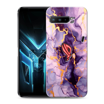 Силиконовый противоударный чехол на ASUS ROG Phone 3 с принтом Мрамор Силиконовый противоударный чехол на ASUS ROG Phone 3 с принтом Мрамор