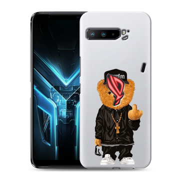 Силиконовый противоударный чехол на ASUS ROG Phone 3 с принтом Мишка Силиконовый противоударный чехол на ASUS ROG Phone 3 с принтом Мишка