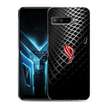 Силиконовый противоударный чехол на ASUS ROG Phone 3 с принтом Текстура металла