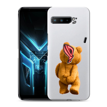 Силиконовый противоударный чехол на ASUS ROG Phone 3 с принтом Медведь Силиконовый противоударный чехол на ASUS ROG Phone 3 с принтом Медведь