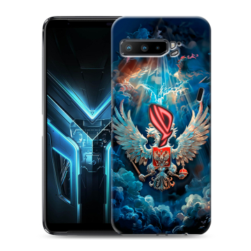 Силиконовый противоударный чехол на ASUS ROG Phone 3 с принтом Герб флаг России Силиконовый противоударный чехол на ASUS ROG Phone 3 с принтом Герб флаг России