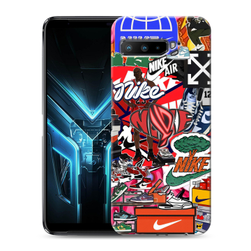 Силиконовый противоударный чехол на ASUS ROG Phone 3 с принтом Найк Nike яркий Силиконовый противоударный чехол на ASUS ROG Phone 3 с принтом Найк Nike яркий