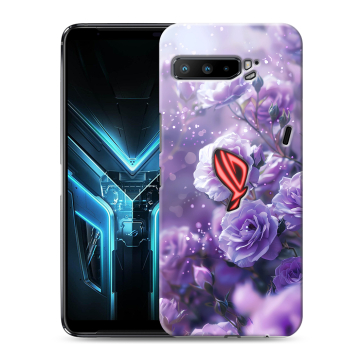 Силиконовый противоударный чехол на ASUS ROG Phone 3 с принтом Розы цветы