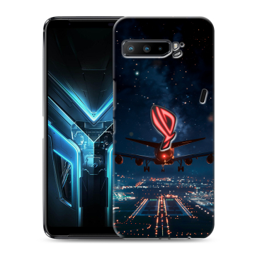 Силиконовый противоударный чехол на ASUS ROG Phone 3 с принтом самолет Силиконовый противоударный чехол на ASUS ROG Phone 3 с принтом самолет