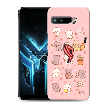 Силиконовый противоударный чехол на ASUS ROG Phone 3 с принтом Hello Kitty Хелоу Кити