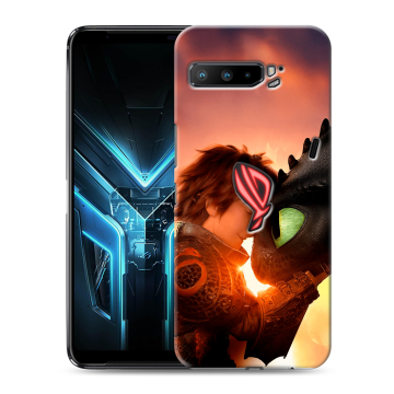 Силиконовый противоударный чехол на ASUS ROG Phone 3 с принтом Как приручить дракона