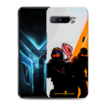 Силиконовый противоударный чехол на ASUS ROG Phone 3 с принтом Контер страйк Counter strike