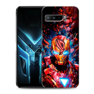Силиконовый противоударный чехол на ASUS ROG Phone 3 с принтом Железный человек Ironman Силиконовый противоударный чехол на ASUS ROG Phone 3 с принтом Железный человек Ironman