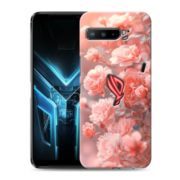 Силиконовый противоударный чехол на ASUS ROG Phone 3 с принтом Розы цветы Силиконовый противоударный чехол на ASUS ROG Phone 3 с принтом Розы цветы