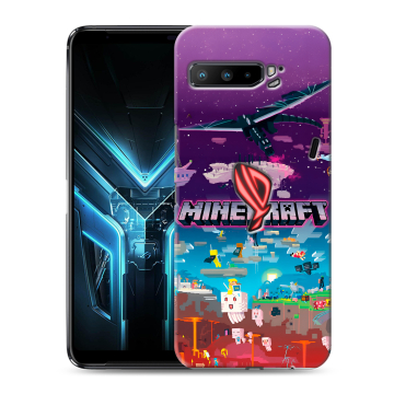 Силиконовый противоударный чехол на ASUS ROG Phone 3 с принтом Майнкрафт Minecraft Силиконовый противоударный чехол на ASUS ROG Phone 3 с принтом Майнкрафт Minecraft