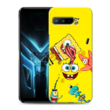 Силиконовый противоударный чехол на ASUS ROG Phone 3 с принтом Спанч боб Спанчбоб