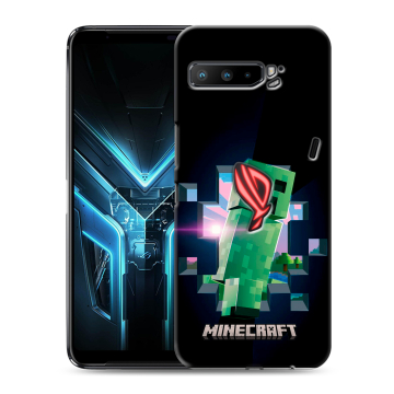 Силиконовый противоударный чехол на ASUS ROG Phone 3 с принтом Майнкрафт Minecraft Силиконовый противоударный чехол на ASUS ROG Phone 3 с принтом Майнкрафт Minecraft