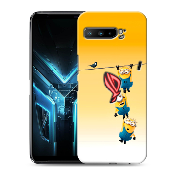 Силиконовый противоударный чехол на ASUS ROG Phone 3 с принтом Миньоны Силиконовый противоударный чехол на ASUS ROG Phone 3 с принтом Миньоны