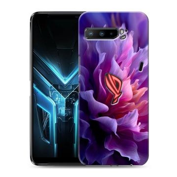 Силиконовый противоударный чехол на ASUS ROG Phone 3 с принтом женский цветы