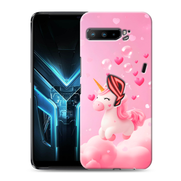 Силиконовый противоударный чехол на ASUS ROG Phone 3 с принтом Единорог