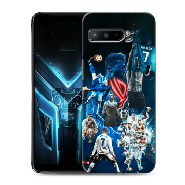 Силиконовый противоударный чехол на ASUS ROG Phone 3 с принтом Реал Роналдо