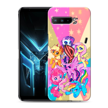 Силиконовый противоударный чехол на ASUS ROG Phone 3 с принтом My little pony Дружба чудо Силиконовый противоударный чехол на ASUS ROG Phone 3 с принтом My little pony Дружба чудо