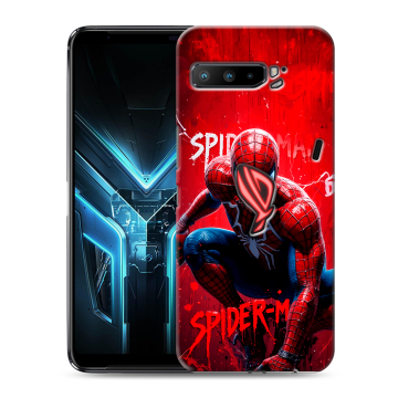 Силиконовый противоударный чехол на ASUS ROG Phone 3 с принтом Spiderman Человек паук