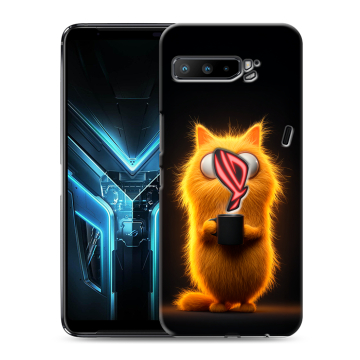 Силиконовый противоударный чехол на ASUS ROG Phone 3 с принтом Смешной кот Силиконовый противоударный чехол на ASUS ROG Phone 3 с принтом Смешной кот