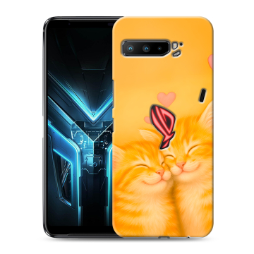 Силиконовый противоударный чехол на ASUS ROG Phone 3 с принтом Милые котята Силиконовый противоударный чехол на ASUS ROG Phone 3 с принтом Милые котята
