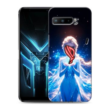 Силиконовый противоударный чехол на ASUS ROG Phone 3 с принтом Холодное сердце Frozen Силиконовый противоударный чехол на ASUS ROG Phone 3 с принтом Холодное сердце Frozen