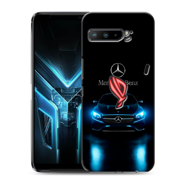 Силиконовый противоударный чехол на ASUS ROG Phone 3 с принтом Mercedes Мерседес Силиконовый противоударный чехол на ASUS ROG Phone 3 с принтом Mercedes Мерседес