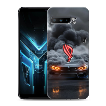 Силиконовый противоударный чехол на ASUS ROG Phone 3 с принтом BMW БМВ