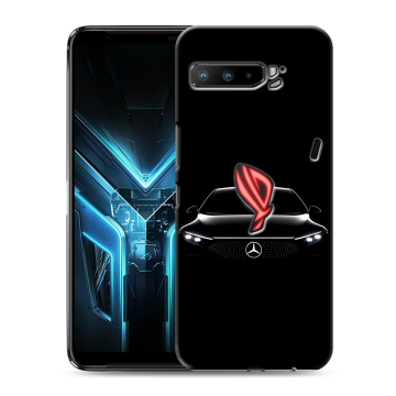 Силиконовый противоударный чехол на ASUS ROG Phone 3 с принтом Mercedes Мерседес