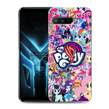 Силиконовый противоударный чехол на ASUS ROG Phone 3 с принтом My little pony Дружба чудо Силиконовый противоударный чехол на ASUS ROG Phone 3 с принтом My little pony Дружба чудо