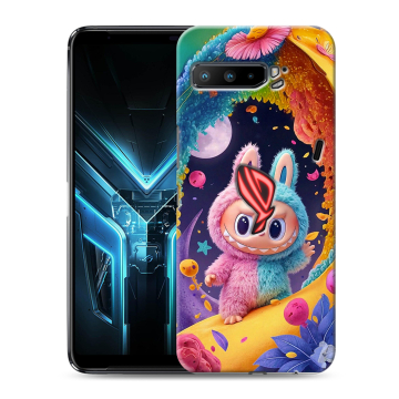 Силиконовый противоударный чехол на ASUS ROG Phone 3 с принтом Labubu Лабубу