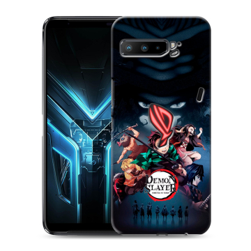 Силиконовый противоударный чехол на ASUS ROG Phone 3 с принтом Demon Slayer Клинок рассекающий демонов