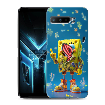 Силиконовый противоударный чехол на ASUS ROG Phone 3 с принтом Спанч боб Спанчбоб Силиконовый противоударный чехол на ASUS ROG Phone 3 с принтом Спанч боб Спанчбоб