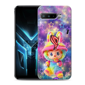 Силиконовый противоударный чехол на ASUS ROG Phone 3 с принтом Labubu Лабубу