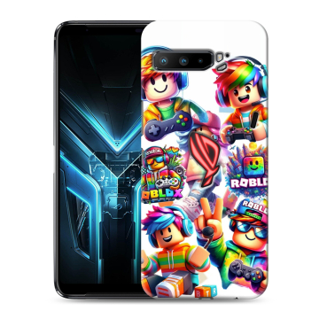 Силиконовый противоударный чехол на ASUS ROG Phone 3 с принтом Roblox Роблокс Силиконовый противоударный чехол на ASUS ROG Phone 3 с принтом Roblox Роблокс