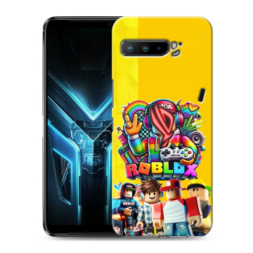 Силиконовый противоударный чехол на ASUS ROG Phone 3 с принтом Roblox Роблокс