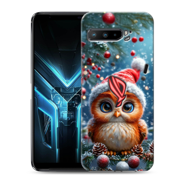 Силиконовый противоударный чехол на ASUS ROG Phone 3 с принтом Новый год Силиконовый противоударный чехол на ASUS ROG Phone 3 с принтом Новый год