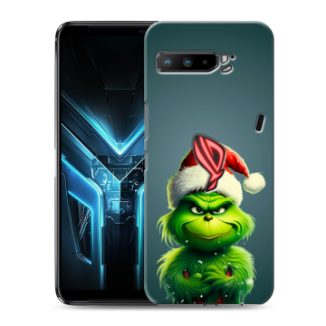 Силиконовый противоударный чехол на ASUS ROG Phone 3 с принтом Новый год Силиконовый противоударный чехол на ASUS ROG Phone 3 с принтом Новый год