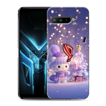 Силиконовый противоударный чехол на ASUS ROG Phone 3 с принтом Новый год Силиконовый противоударный чехол на ASUS ROG Phone 3 с принтом Новый год