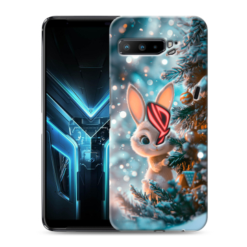 Силиконовый противоударный чехол на ASUS ROG Phone 3 с принтом Новый год Силиконовый противоударный чехол на ASUS ROG Phone 3 с принтом Новый год