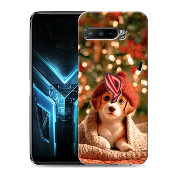 Силиконовый противоударный чехол на ASUS ROG Phone 3 с принтом Новый год Силиконовый противоударный чехол на ASUS ROG Phone 3 с принтом Новый год