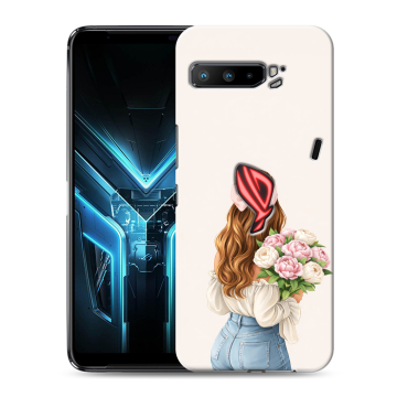 Силиконовый противоударный чехол на ASUS ROG Phone 3 с принтом женский Силиконовый противоударный чехол на ASUS ROG Phone 3 с принтом женский